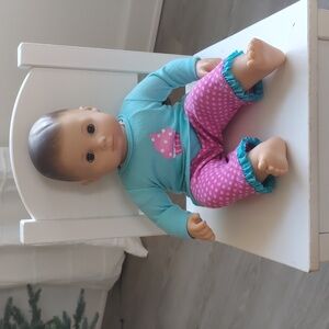 American girl Bitty Baby brown hair, Brown Eyes baby 16" doll